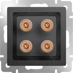 Акустическая розетка Werkel W1185004 графит рифленый (WL04-AUDIOx4)
