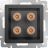 Акустическая розетка Werkel W1185004 графит рифленый (WL04-AUDIOx4)