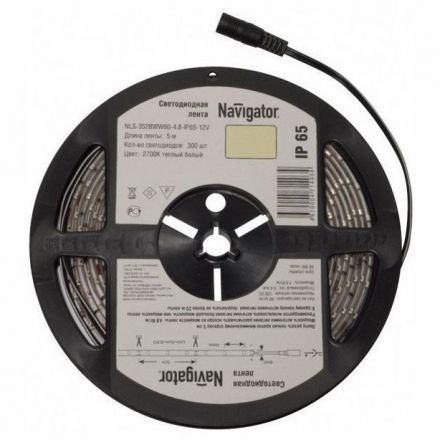 Светодиодная лента Navigator 71 407 NLS-3528Y60-4.8-IP65-12V R5