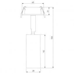 Diffe светильник встраиваемый серебряный 8W 4200K 25039/LED Elektrostandard