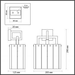 Бра Odeon Light 4976/1W Edera