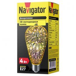 Лампа Navigator 61 486 NLL-3D-ST64-4-230-E27