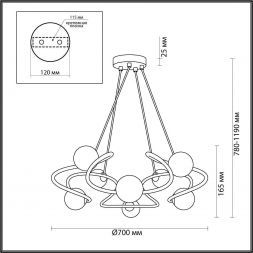 Подвесная люстра Odeon Light 4806/8