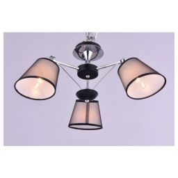 Люстра LV 9176/3 Журуа Хром/черный E14 40W Linvel D600 H240мм (LINVEL LV 9176/3 Хром/черный E14 40W)