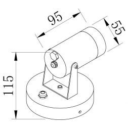 Уличный настенный светильник Maytoni O025WL-01B Scope