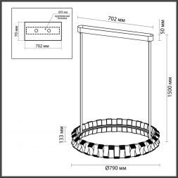 Подвесной светодиодный светильник Odeon Light 4993/80L Asturo