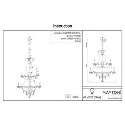 Подвесная люстра Maytoni Palace DIA890-PL-42-G