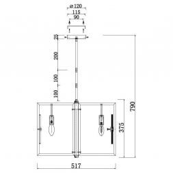 Подвесная люстра Maytoni MOD099PL-06G Marmo