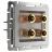 Розетка акустическая Werkel W1185009 серебро рифленый (WL09-AUDIOx4)