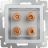 Розетка акустическая Werkel W1185009 серебро рифленый (WL09-AUDIOx4)