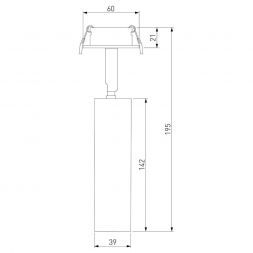 Diffe светильник встраиваемый серебряный 8W 4200K 25040/LED Elektrostandard