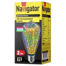 Лампа Navigator 61 487 NLL-3DRGB-ST64-2-230-E27
