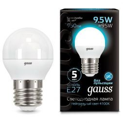 Лампа Gauss 105102210 LED Globe E27 9.5W 4100K