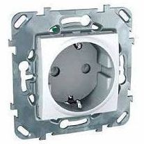 Розетка Schneider Electric Unica Беж с з/к шторки б/зажим клеммы MGU5.057.25ZD