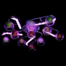 Люстра Eurosvet 0181/11 хром/синий+красный+фиолетовый