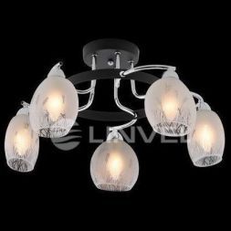 Люстра Linvel LV 8613/5 Шам хром/черный