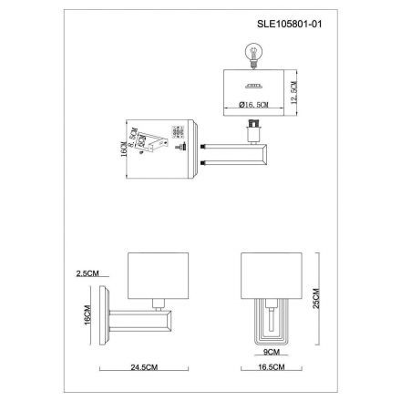 Светильник настенный Evoluce SLE105801-01 DANAE