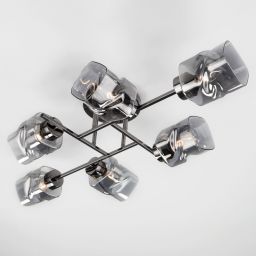 Потолочная люстра Eurosvet 30165/6 черный жемчуг (EUROSVET 30165/6 черный жемчуг)