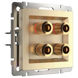 Розетка акустическая Werkel W1185010 шампань рифленый (WL10-AUDIOx4)