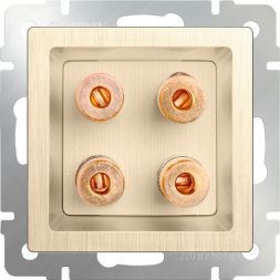 Розетка акустическая Werkel W1185010 шампань рифленый (WL10-AUDIOx4)