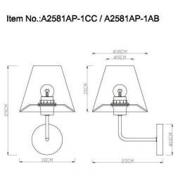 Настенное бра Arte Lamp A2581AP-1AB