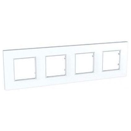 Рамка 4-ая Schneider Electric Unica Quadro Белый MGU2.708.18