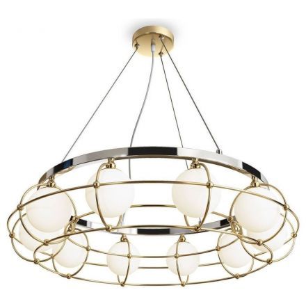 Подвесная люстра Maytoni MOD312PL-10GCH Carcass