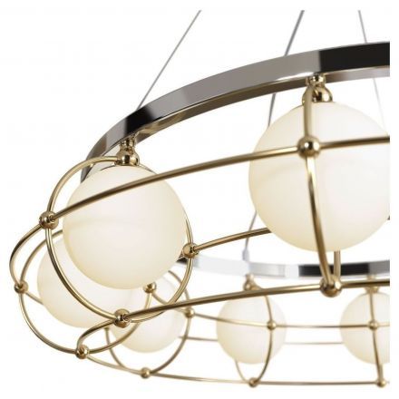 Подвесная люстра Maytoni MOD312PL-10GCH Carcass