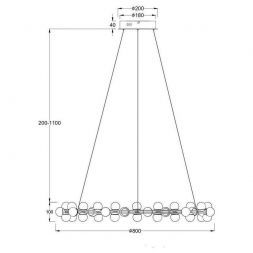 Подвесная светодиодная люстра Maytoni MOD081PL-L60G3K
