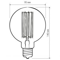 Ретро лампа Эдисона G95 60W Elektrostandart