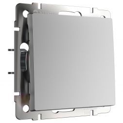 Выключатель 1-клавишный проходной Werkel W1112006 серебро (WL06-SW-1G-2W)