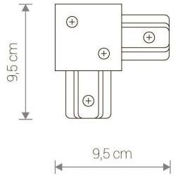 Коннектор L-образный Nowodvorski Profile Recessed 8971