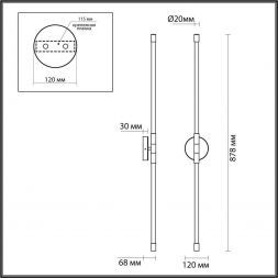 Бра Odeon Light 4392/20WL Anta