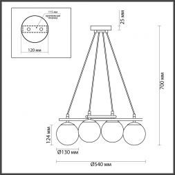 Подвесная люстра Lumion 5212/4 Randi