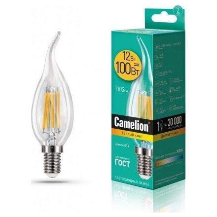 Светодиодная лампа Camelion LED12-CW35-FL/830/E14