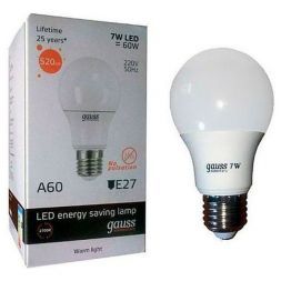Лампа Gauss 23217A LED Elementary A60 7W E27 3000K