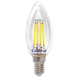 Светодиодная лампа General GLDEN-CS-DEM-8-230-E14-2700 тёплый белый диммируемая