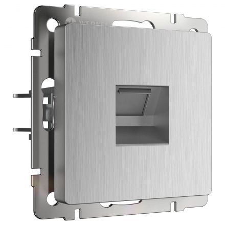 Розетка компьютерная Werkel RJ-45 W1181009 серебро рифленый (WL09-RJ-45)