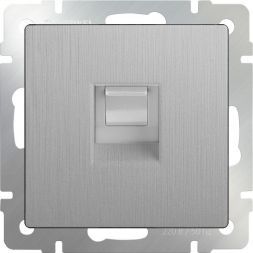 Розетка компьютерная Werkel RJ-45 W1181009 серебро рифленый (WL09-RJ-45)