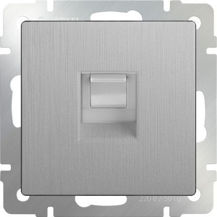 Розетка компьютерная Werkel RJ-45 W1181009 серебро рифленый (WL09-RJ-45)