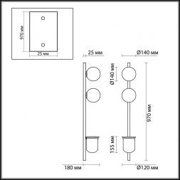 Настенный светильник Odeon Light 4681/2WA