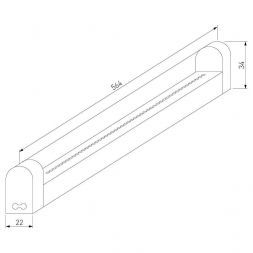 Светильник стационарный светодиодный Led Stick Т5 60см 48led 9W 4200K 55000/LED Elektrostandard