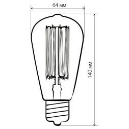 Ретро лампа Эдисона ST64 60W Elektrostandart