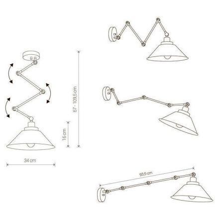 Настенно-потолочный светильник Nowodvorski Pantograph 9126