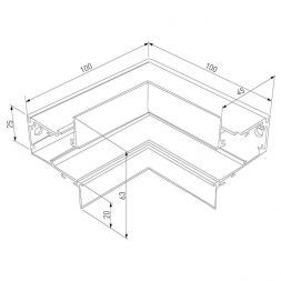 Slim Magnetic Коннектор угловой внутренний для встраиваемого шинопровода 85093/11 Elektrostandard