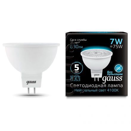 Лампа Gauss 101505207 LED MR16 GU5.3 7W 4100K