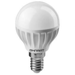 Лампа светодиодная ОНЛАЙТ 71 625 OLL-G45-8-230-4K-E14