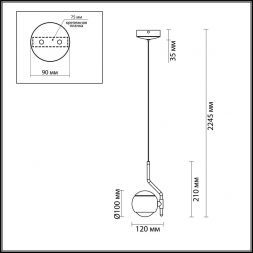 Подвесной светодиодный светильник Odeon Light 3915/9L