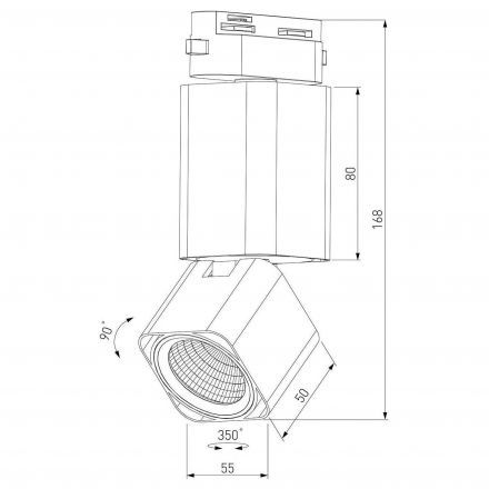 Светильник светодиодный Cubus чёрный матовый 10W 4200K однофазный 85516/01 Elektrostandard