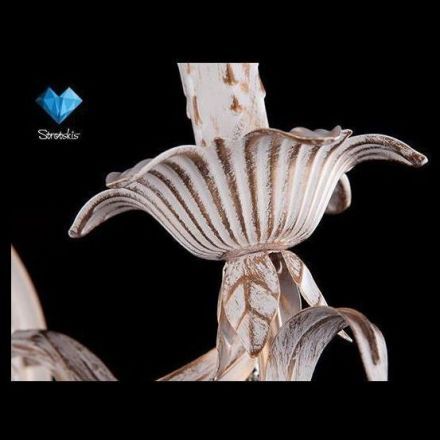 Бра Eurosvet 10006/1 белый с золотом/прозрачный хрусталь Strotskis